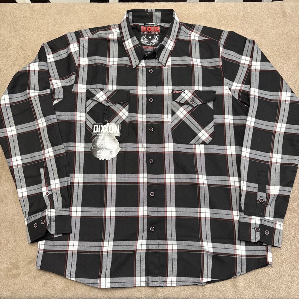 DIXXON FLANNEL 2XL Tall Checkered Flag New With Tags!